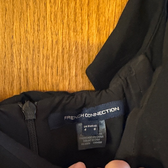 French Connection Black Ruffle Mini Dress - Picture 2 of 4